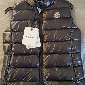 Moncler black puffer woman's vest